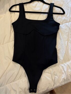Abercrombie & Fitch Black Scoop Neck Bodysuit